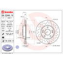 Brembo OE 2017 Hyundai Elantra/14-18 Kia Forte/14-24 Soul Drilled Xtra Brake Disc - Front
