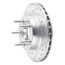 R1 93-94 Ford Explorer Front Left Drilled & Slotted Silver Brake Rotor