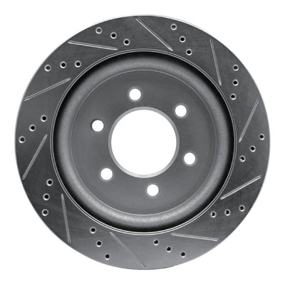 R1 18-21 Lincoln Navigator Rear Drill & Slot Silver Rotors