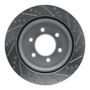 R1 18-21 Lincoln Navigator Rear Drill & Slot Silver Rotors