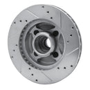 R1 87-93 Ford Mustang Front Left Drilled & Slotted Silver Brake Rotor