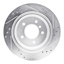 R1 96-03 BMW 528i Front & Rear Drilled & Slotted Silver Brake Rotor Set