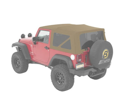 Bestop 07-18 Jeep Wrangler JK 2-Door Window Set (Pebble Beige Twill)
