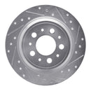 R1 99-09 Volvo S80 Rear Right Drilled & Slotted Silver Brake Rotor