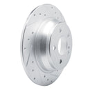 R1 03-06 Mercedes-Benz SL500 Rear Right Drilled & Slotted Silver Brake Rotor