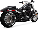 Vance & Hines 18-22 Harley Softail Wide Tire Shortshots Staggered Exhaust System - Black