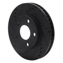 R1 97-05 Buick LeSabre Front Left Drilled & Slotted Black Brake Rotor