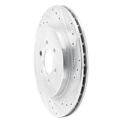 R1 92-02 Dodge Viper Rear Drilled & Slotted Silver Brake Rotor Set