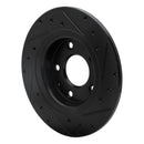 R1 14-21 Mazda 6 Rear Left Drilled & Slotted Black Brake Rotor