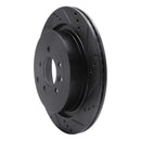 R1 05-16 Land Rover Discovery (Latin America) Rear Right Drilled & Slotted Black Brake Rotor