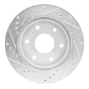 R1 86-95 Dodge Raider Front Right Drilled & Slotted Silver Brake Rotor