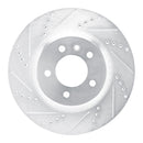 R1 20-25 Land Rover Defender 90 Rear Left Drilled & Slotted Silver Brake Rotor