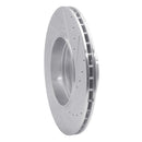 R1 05-08 BMW 760I Rear Left Drilled & Slotted Silver Brake Rotor