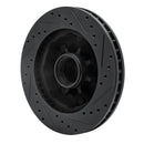 R1 71-95 Chevrolet P20 Front Left Drilled & Slotted Black Brake Rotor