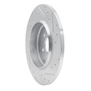 R1 00-05 Mercedes-Benz ML430 Rear Left Drilled & Slotted Silver Brake Rotor