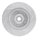 R1 73-73 Ford Country Squire Front Left Drilled & Slotted Silver Brake Rotor