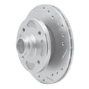R1 1979-1983 Mazda RX-7 Front Right Drilled & Slotted Silver Brake Rotor
