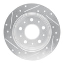 R1 14-21 Ram Promaster 2500 Rear Right Drilled & Slotted Silver Brake Rotor