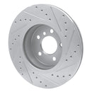R1 11-16 BMW 528i Front & Rear Drilled & Slotted Silver Brake Rotor Set
