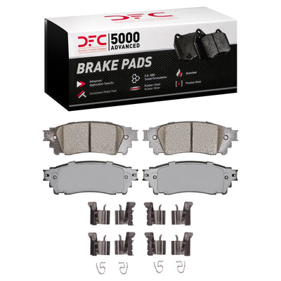 DFC 15-21 Lexus NX200t Rear Drilled & Slotted Geoperformance Rotors 5000 Advanced Pads w/Hardware