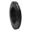 R1 06-09 Chevrolet Trailblazer Front Right Drilled & Slotted Black Brake Rotor