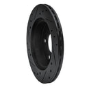 R1 93-98 Ford Thunderbird Rear Right Drilled & Slotted Black Brake Rotor