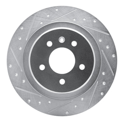 R1 16-18 Buick Envision Rear Left Drilled & Slotted Silver Brake Rotor