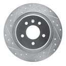 R1 16-18 Buick Envision Rear Left Drilled & Slotted Silver Brake Rotor