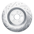 R1 13-20 Ford Escape Rear Drilled & Slotted Silver Brake Rotor Set