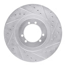 R1 96-06 Hummer H1 Front Right Rear Right Drilled & Slotted Silver Brake Rotor