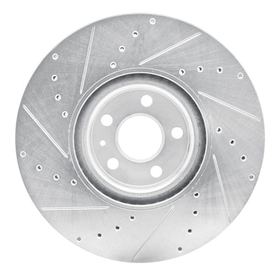 R1 16-25 Polestar Polestar 2 Front Drilled & Slotted Silver Brake Rotor Set