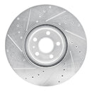 R1 16-25 Polestar Polestar 2 Front Drilled & Slotted Silver Brake Rotor Set