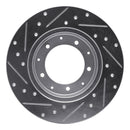 R1 74-16 Land Rover Defender (Mexico) Rear Right Drilled & Slotted Silver Brake Rotor