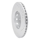 R1 99-05 Audi A6 Quattro Rear Left Drilled & Slotted Silver Brake Rotor