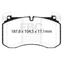 EBC 2018+ Mercedes-Benz G63 AMG (BM463) 4.0TT Yellowstuff Front Brake Pads