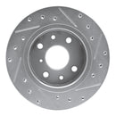 R1 94-00 Kia SPECTRA Front Left Drilled & Slotted Silver Brake Rotor