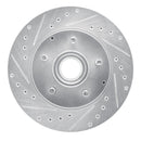 R1 93-95 Chevrolet G10 Front Left Drilled & Slotted Silver Brake Rotor