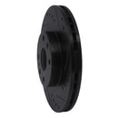R1 99-03 Mazda Protege Front Right Drilled & Slotted Black Brake Rotor