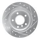 R1 96-02 BMW Z3 Rear Left Drilled & Slotted Silver Brake Rotor