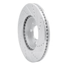 R1 88-98 Saab 9000 Front Left Drilled & Slotted Silver Brake Rotor