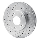 R1 89-96 Nissan 300ZX Front & Rear Drilled & Slotted Silver Brake Rotor Set