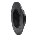 R1 96-98 Mercedes-Benz SL320 Rear Left Drilled & Slotted Black Brake Rotor