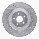 R1 16-18 Ford Focus Front & Rear Drilled & Slotted Silver Brake Rotor Set
