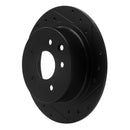 R1 13-24 Nissan Altima Front & Rear Drilled & Slotted Black Brake Rotor Set