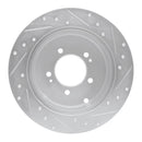 R1 09-15 Mitsubishi Lancer Front & Rear Drilled & Slotted Silver Brake Rotor Set