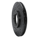 R1 96-06 Hummer H1 Rear Left Front Left Drilled & Slotted Black Brake Rotor