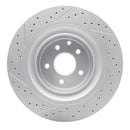 R1 08-25 Infiniti G37 Rear Right Drilled & Slotted Geo-Carbon Rotor