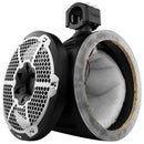 DS18 Marine And Powersports Towers 10in RGB LED Lights Black Carbon Fiber Speakers Not Included