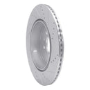 R1 07-15 Mazda CX-9 Rear Left Drilled & Slotted Silver Brake Rotor