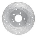 R1 04-11 Mitsubishi Grandis (Mexico) Rear Right Drilled & Slotted Silver Brake Rotor